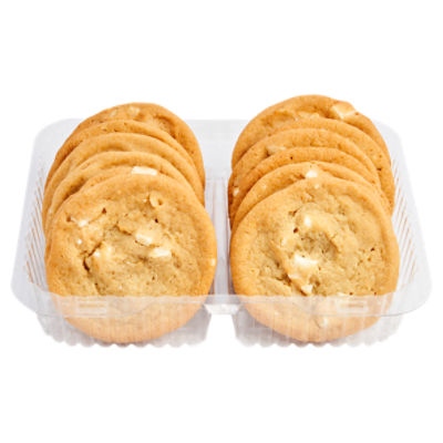 12 Pack Gourmet White Macadamia Nut Cookies, 15 Ounce