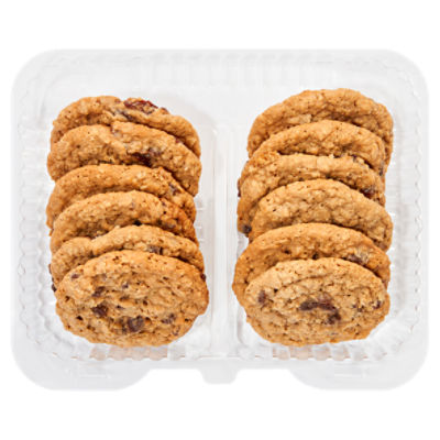 12 Pack Gourmet Oatmeal Raisin Cookies, 15 Ounce