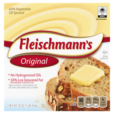 Fleischmann's Original 64% Vegetable Oil Spread, 16 oz, 16 Ounce