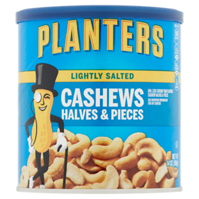 Planters Lightly Salted Halves & Pieces Cashews, 14 oz