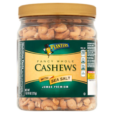 Planters Deluxe Salted Whole Cashews, 1 lb 10 oz