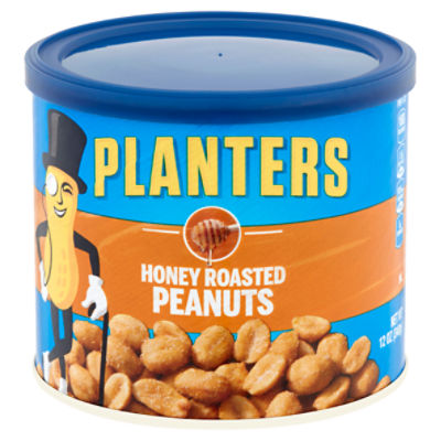 PLANTERS Honey Roasted Peanuts, 16 oz. Resealable Jar - Flavored Peanuts  with a Sweet Honey Coating & Sea Salt - Wholesome Snacking - Kosher