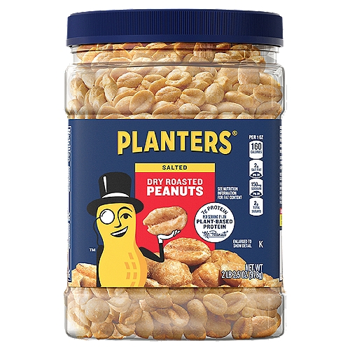 Planters Salted Dry Roasted Peanuts, 2 lb 2.5 oz