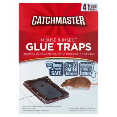 Catchmaster Cold Weather Mouse Traps Indoor for Home 6PK, Winter Pest  Control Adhesive Tray for Bugs, Crickets, & Spiders, Pet Safe Glue Traps  for