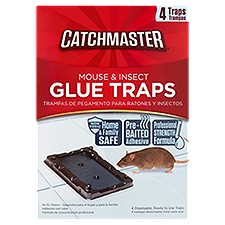 4  Pack Dead End Baited Mouse Glue Traps Pre Baited Ready To Use Non Toxic NIP 