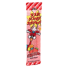 Dorval Sour Power Strawberry Candy Straws, 9 count, 1.75 oz