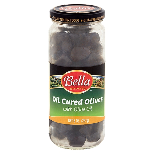 Bella Oil Cured Olives with Olive Oil, 8 oz