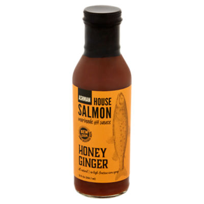 Ashman House Salmon Honey Ginger Marinade and Sauce, 12 fl oz