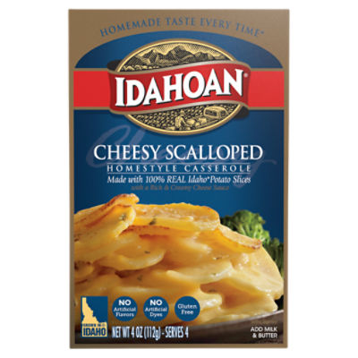 Idahoan Cheesy Scalloped Homestyle Casserole, 4 oz Box, 4 Ounce