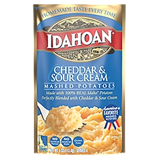 Idahoan Cheddar & Sour Cream Mashed Potatoes, 4 oz Pouch