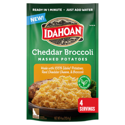 Idahoan Cheddar Broccoli Mashed Potatoes, 4 oz