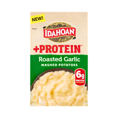 Idahoan +Protein Roasted Garlic Mashed Potatoes, 4.6 oz