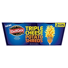 Idahoan Triple Cheese Shreds Cups, 1.5oz (Pack of 2), 3.4 Ounce