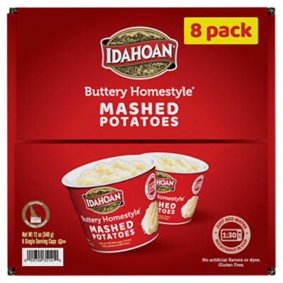 Idahoan Buttery Homestyle® Mashed Potatoes Family Size, 8 oz Pouch (Pack of  8)