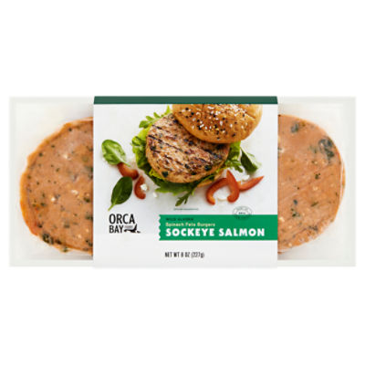 Frozen Garlic Wild Sockeye Salmon Burgers - 2 pack – Village Farmstand