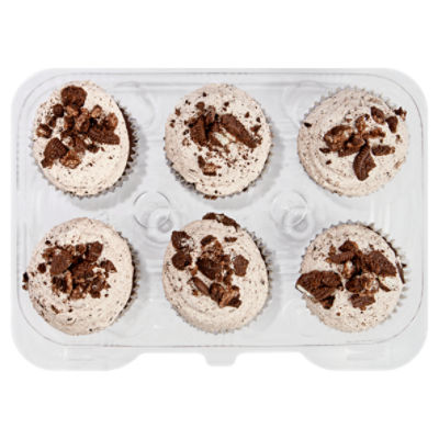 6 Pack Oreo Cookies & Cream Iced Cupcakes