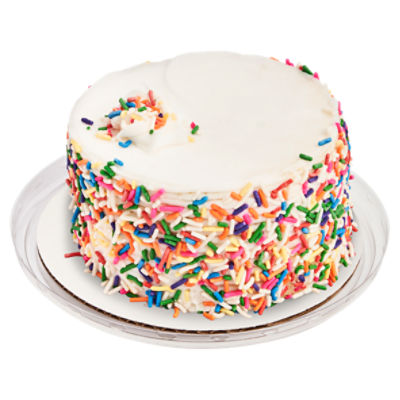 Palermo Bakery 5 Inch Vanilla Rainbow Butter Cake, 18 Ounce