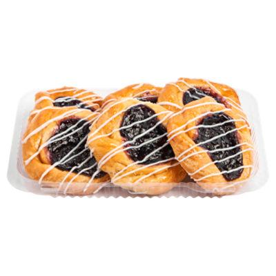 Store Baked Mini Blueberry Snail Danish, 6 ct, 12 oz