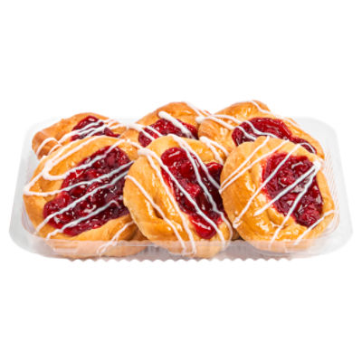Store Baked Mini Cherry Snail Danish, 6 ct, 12 oz
