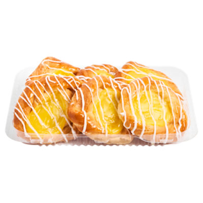Store Baked Mini Lemon Snail Danish, 6 ct, 12 oz
