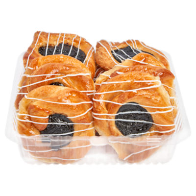 Store Baked Mini Prune Snail Danish, 6 ct, 12 oz