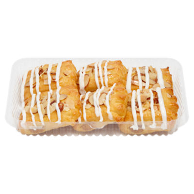 Store Baked Mini Almond Bear Claw Danish, 6 ct, 12 oz