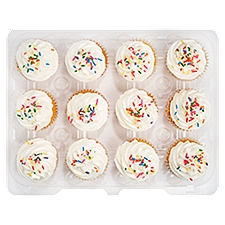 12 Pack Yellow Cupcakes W/ Vanilla Icing