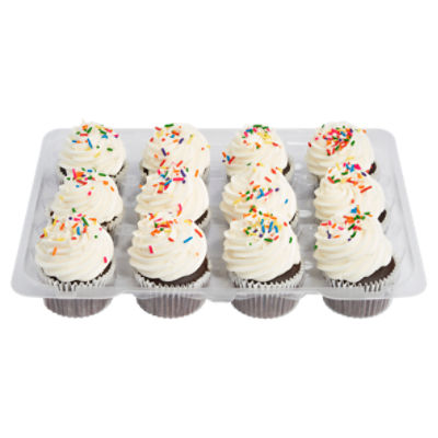 Store Decorated Chocolate Cupcakes with Vanilla Icing, 12 Count, 20 oz