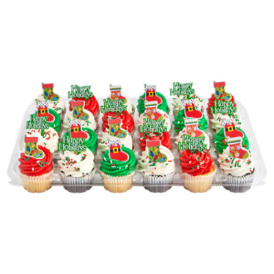 24 Pack Festive Cupcakes