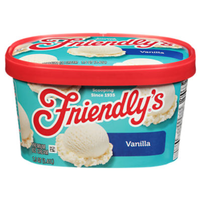 Friendly's Premium Vanilla Ice Cream 1.5 qt, 48 Fluid ounce