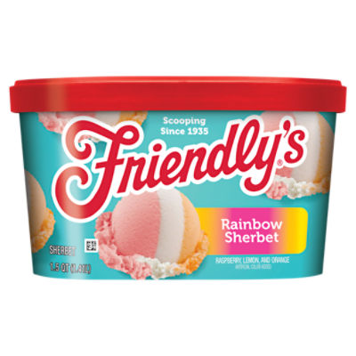 Friendly's Raspberry, Orange, Lemon Sherbet, 1.5 qt ShopRite
