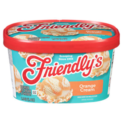 Friendly's Premium Orange Cream Ice Cream & Sherbet 1.5 qt