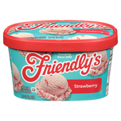 Friendly's Premium Strawberry Ice Cream 1.5 qt, 48 Fluid ounce