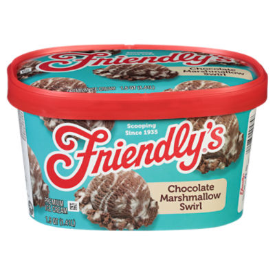 Friendly's Chocolate Marshmallow Swirl Premium Ice Cream 1.5 qt, 48 Fluid ounce