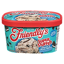 Friendly's SundaeXtreme Cookies 'N Cream Ripple, Frozen Dairy Dessert, 48 Ounce