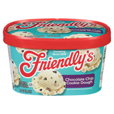 Friendly's Premium Chocolate Chip Cookie Dough Ice Cream 1.5 qt