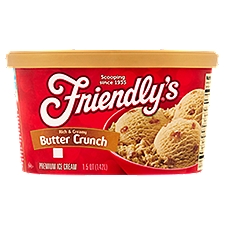 Friendly's Butter Crunch Premium Ice Cream, 1.5 qt