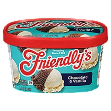 Friendly's Chocolate 'n Vanilla, Premium Ice Cream, 48 Ounce