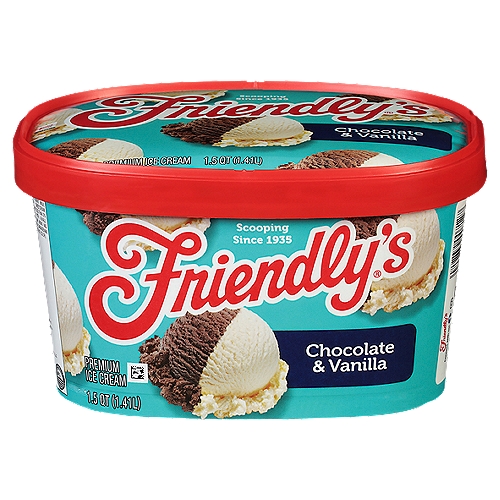 Friendly's Chocolate 'n Vanilla Premium Ice Cream, 1.5 qt