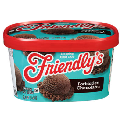  Friendly's Forbidden Chocolate Premium Ice Cream, 1.5 qt, 48 Ounce