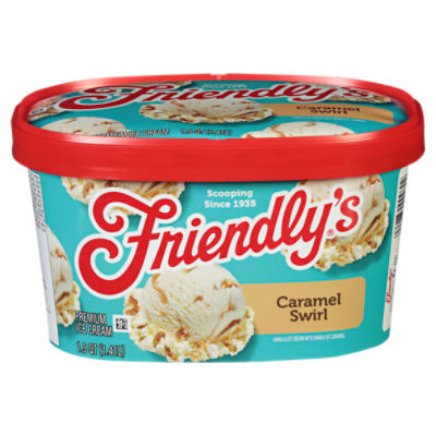 Friendly's Premium Caramel Swirl Ice Cream 1.5 qt, 48 Ounce