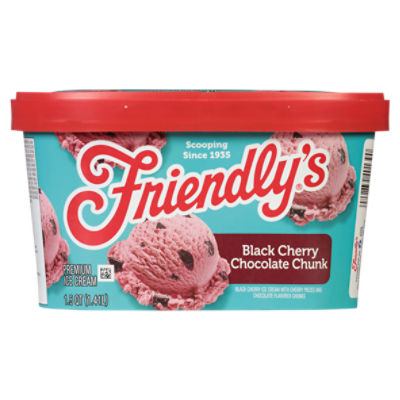 Friendly's Rich & Creamy Black Cherry Chocolate Chunk Premium Ice Cream,  1.5 qt - The Fresh Grocer