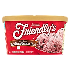 Friendly's Rich & Creamy Black Cherry Chocolate Chunk , Premium Ice Cream, 48 Fluid ounce