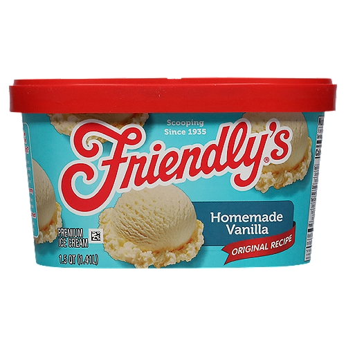 Friendly's Homemade Vanilla Premium Ice Cream, 1.5 qt