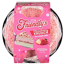 Friendly's Strawberry Krunch Premium Ice Cream Cake, 40 fl oz