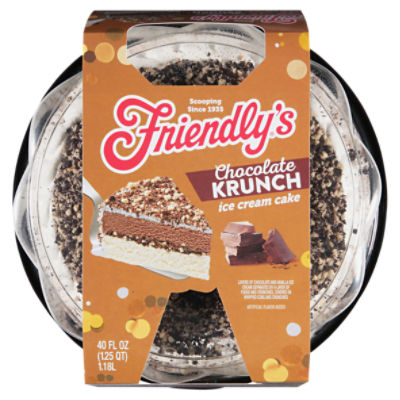 Friendly's Chocolate Krunch Ice Cream Cake, 40 fl oz