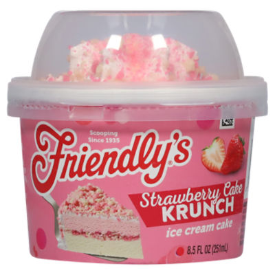 Friendly's Strawberry Cake Krunch Ice Cream Cake 8.5 fl oz, 8.5 Fluid ounce