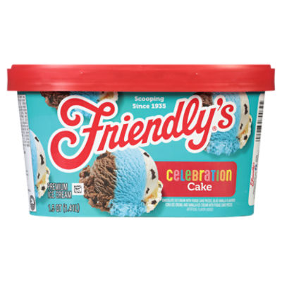 Friendly's Celebration Blue Round Vanilla and Chocolate Ice Cream