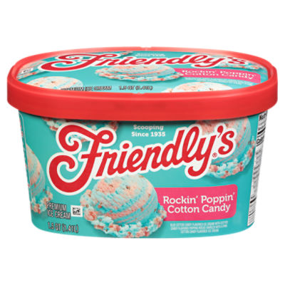 Friendly's Premium Rockin' Poppin' Cotton Candy Ice Cream 1.5 qt