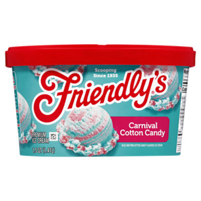 Friendly's Premium Rockin' Poppin' Cotton Candy Ice Cream 1.5 qt